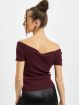 Urban Classics Tops sans manche Ladies Off Shoulder Rib rouge